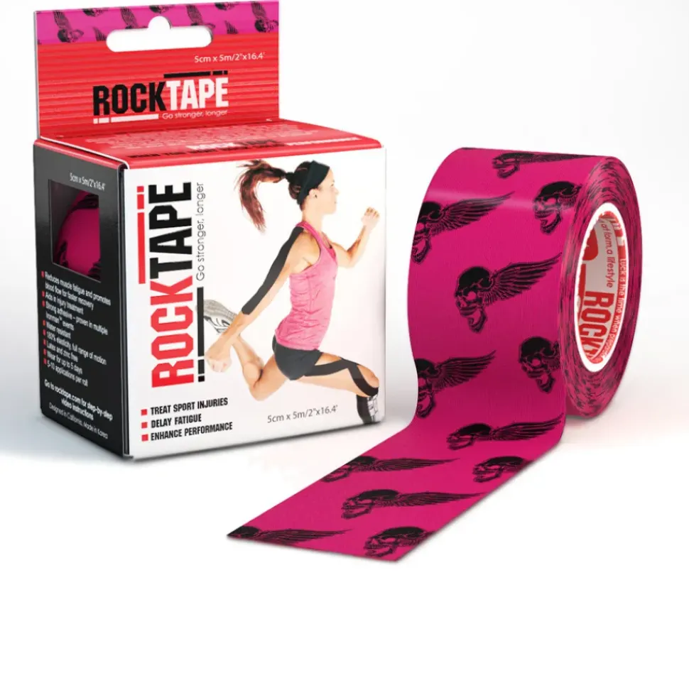 Rocktape Pink Skull Kinesiology Tape (5cm x 5m) - SS25